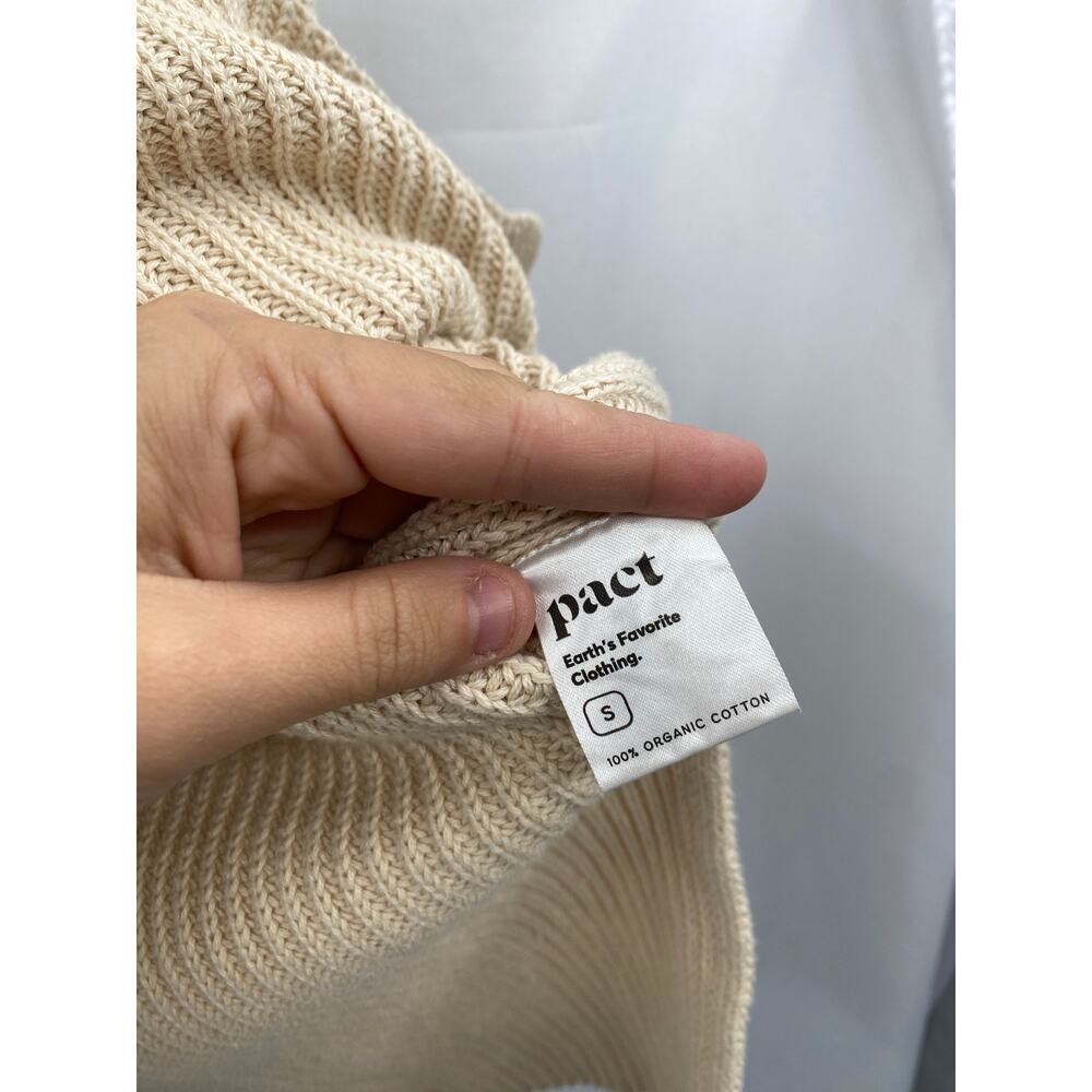 Pact oragnaic cream turtleneck sweater - Picture 4 of 5